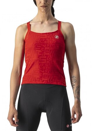 Dámsky dres Castelli Promessa Jacquard Bavette Red