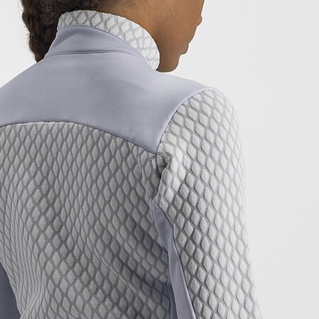 Cyklistický dres Castelli Sfida 2 Jersey FZ Silver Gray/White