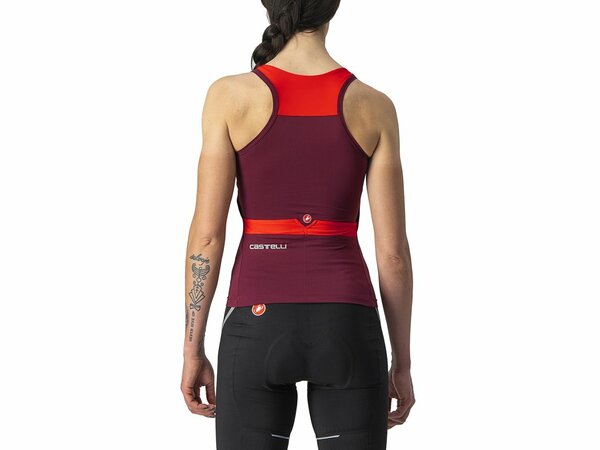 Cyklistický top Castelli Solaris Bordeaux/Red