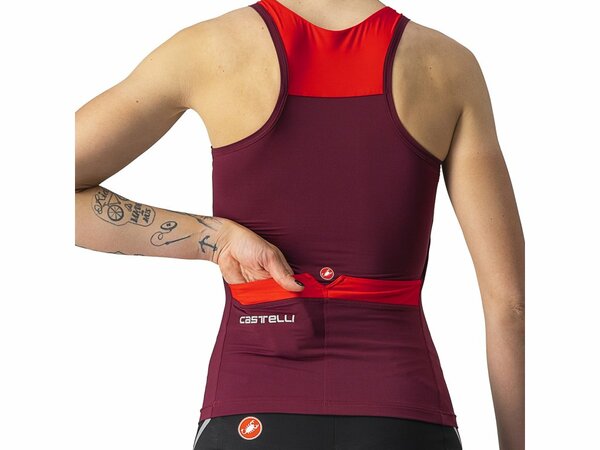 Cyklistický top Castelli Solaris Bordeaux/Red