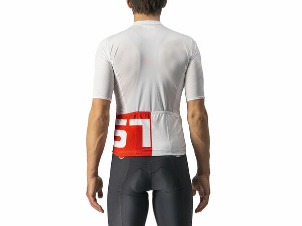 Cyklistický dres Castelli Downtown Limited Jersey White/Red