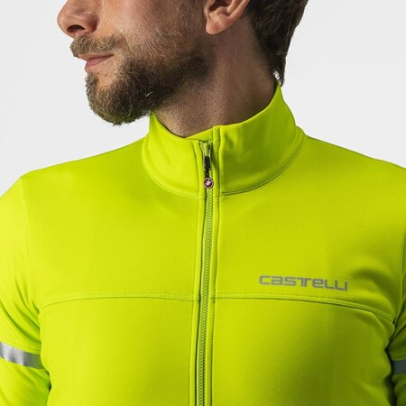 Pánsky dres Castelli Fondo 2 FZ Electric Lime/Silver Reflex Pánsky dres Castelli Fondo 2 FZ Electric Lime/Silver Reflex