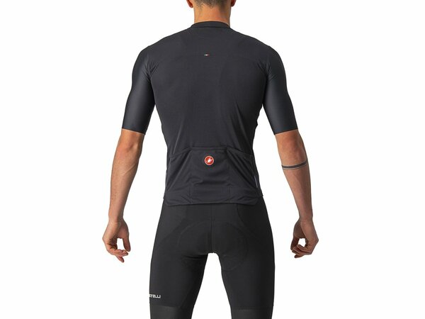 Cyklistický dres Castelli Prologo 7 Jersey Light Black/Silver Gray/Ivory