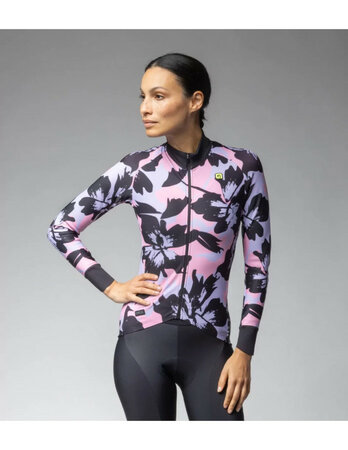 Cyklistický dres ALÉ FLOWER PR-E LS Lady Jersey Flower