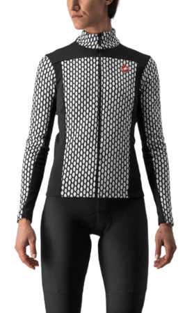 Cyklistický dres Castelli Sfida 2 Jersey FZ Black/White