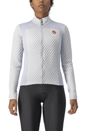 Cyklistický dres Castelli Sfida 2 Jersey FZ Silver Gray/White