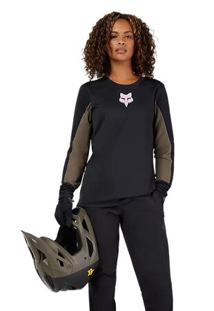 Cyklistický dres Fox Racing W Defend Ls Jersey Park Black Cyklistický dres Fox Racing W Defend Ls Jersey Park Black