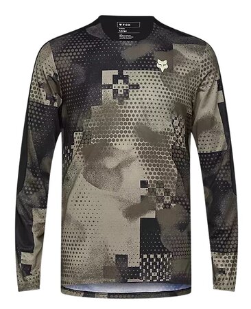 Cyklistický dres Fox Racing Flexair Ascent Ls Jersey Pulse Sand