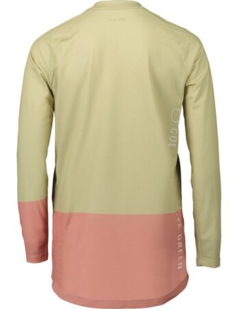 Cyklistický dres POC W's MTB Pure LS Jersey Prehnite Green/Rock Salt