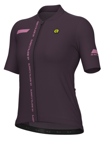 Cyklistický dres ALÉ PR-E Follow Me Aubergine Cyklistický dres ALÉ PR-E Follow Me Aubergine