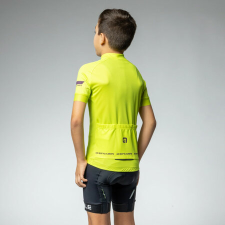 Detský cyklistický dres ALÉ Kids Follow Me Acid Green