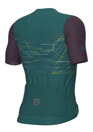 Cyklistický dres ALÉ PR-E Megabyte Peacock Blue