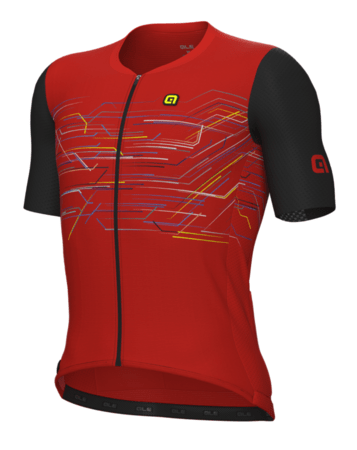 Cyklistický dres ALÉ PR-E Megabyte Red