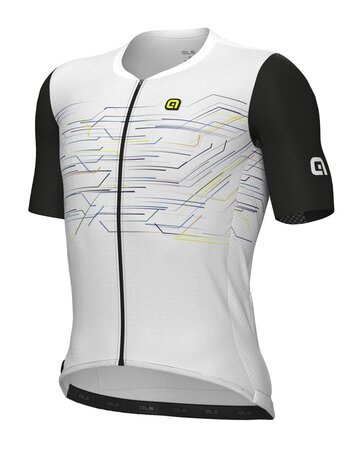 Cyklistický dres ALÉ PR-E Megabyte White