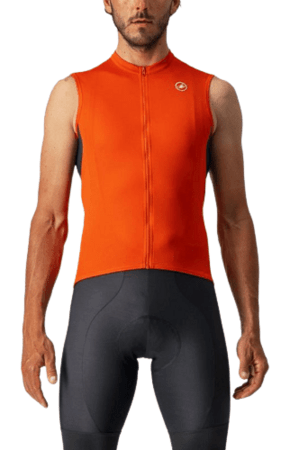 Pánsky dres Castelli Entrata VI Sleeveless Červeno-Oranžová