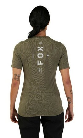 Cyklistický dres Fox Racing W Ranger Dr Ss Jersey Alyn Olive Green