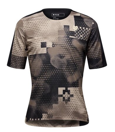 Cyklistický dres Fox Racing Flexair Ascent Ss Jersey Pulse Sand