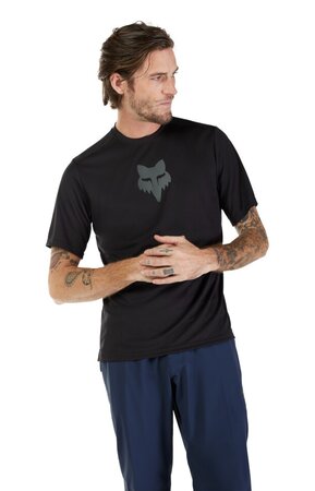 Cyklistický dres Fox Racing Ranger Ss Jersey Fox Head Black