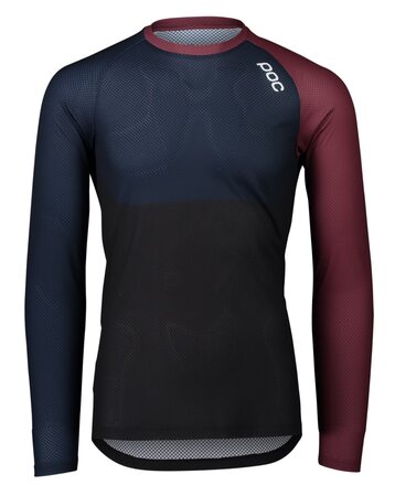 Pánsky dres POC MTB Pure LS Jersey Propylene Red/Turmaline Navy/ Black