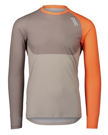 Pánsky dres POC MTB Pure LS Jersey Zink Orange/Moonstone Grey