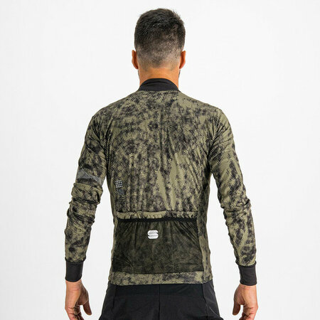 Pánsky dres Sportful Escape Supergiara Thermal Kaki/Čierna