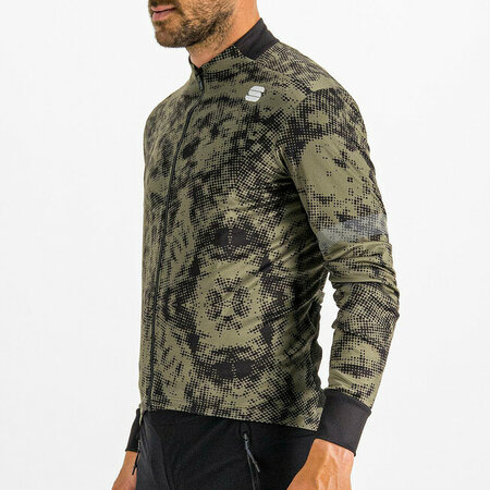 Pánsky dres Sportful Escape Supergiara Thermal Kaki/Čierna