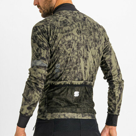 Pánsky dres Sportful Escape Supergiara Thermal Kaki/Čierna