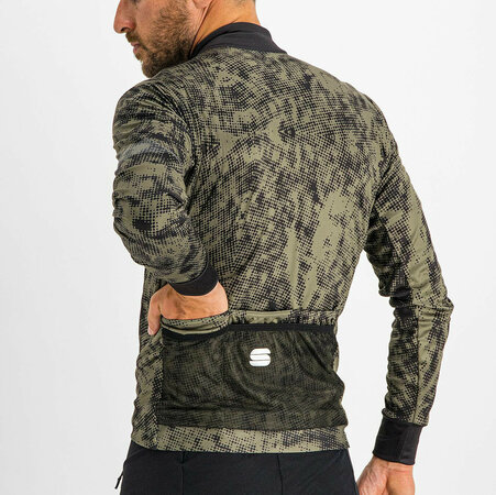 Pánsky dres Sportful Escape Supergiara Thermal Kaki/Čierna