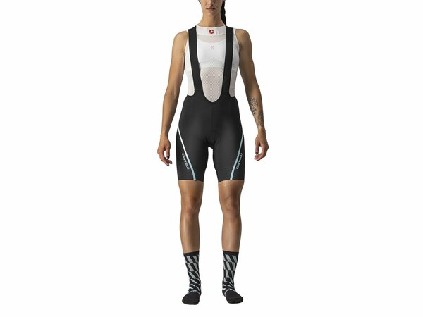 Cyklistické nohavice Castelli Velocissima 3 Bibshort Black/Skylight