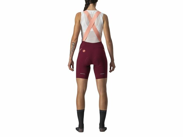 Cyklistické nohavice Castelli Velocissima 3 Bibshort Bordeaux/Blush