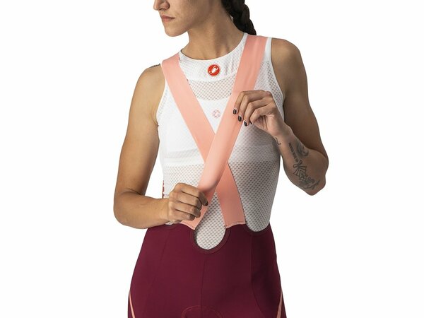 Cyklistické nohavice Castelli Velocissima 3 Bibshort Bordeaux/Blush