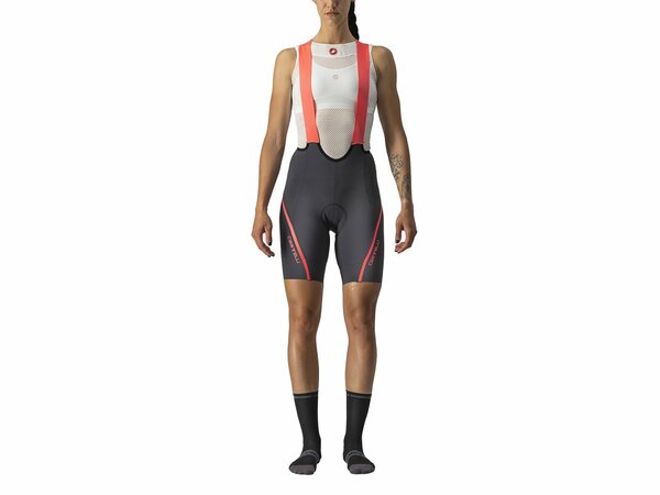 Cyklistické nohavice Castelli Velocissima 3 Bibshort Gray/Pink
