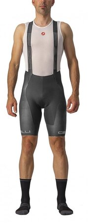 Cyklistické nohavice Castelli Free Aero RC Pro Bibshort Dark Gray/White