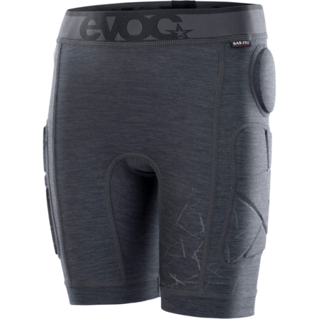 Detské cyklistické kraťasy s chráničmi Evoc Crash Pants Kids Carbon Grey