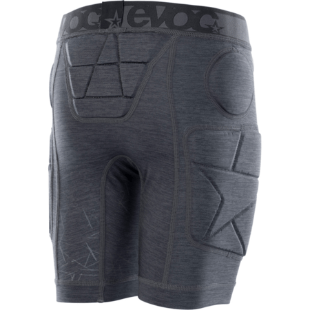 Detské cyklistické kraťasy s chráničmi Evoc Crash Pants Kids Carbon Grey