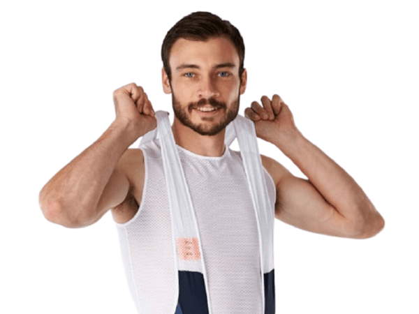 Cyklistické kraťasy Santini Trek-Segafredo Team Replica Race Dark Blue/Radioactive Coral