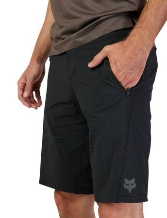 Cyklistické šortky Fox Racing Flexair Short W/Liner Black Cyklistické šortky Fox Racing Flexair Short W/Liner Black