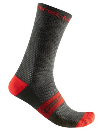 Ponožky Castelli Superleggera T 18 Sock Military Green/Fiery Red