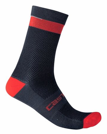 Ponožky Castelli Alpha 18 Sock Savile Blue/Red