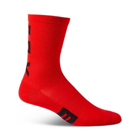 Cyklistické ponožky Fox Racing 6" Flexair Merino Sock Fluorescent Red