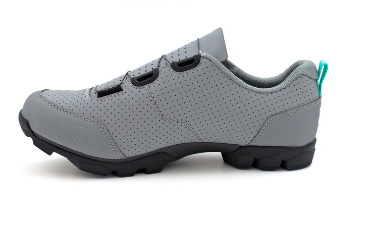 Cyklistické horské tretry Bontrager Evoke Quicksilver/Miami Green Cyklistické horské tretry Bontrager Evoke Quicksilver/Miami Green