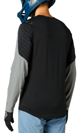 Pánske tričko Fox Racing Flexair Deltat LS Jersey Grey/Black