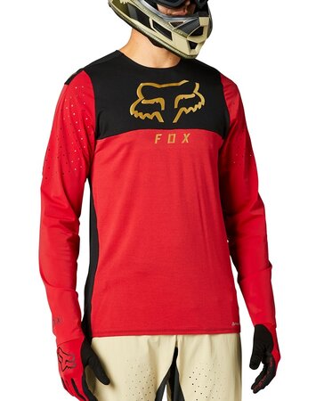 Pánske tričko Fox Racing Flexair Delta LS Red