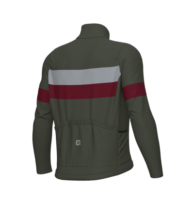 Cyklistický dres ALÉ Off Road - Gravel Wool Line Bordeaux