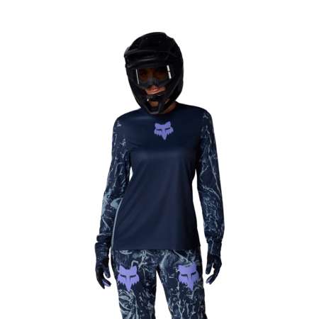 Cyklistický dres Fox Racing W Ranger Ls Jersey Img Print Arctic Blue