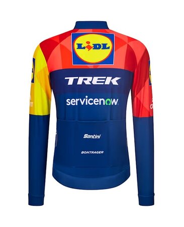 Cyklistický dres Replika Santini Lidl-Trek LS Tmavomodrá/Žltá