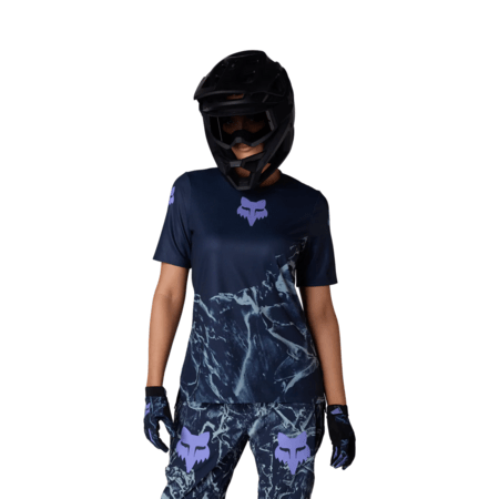 Cyklistický dres Fox Racing W Ranger Ss Jersey Img Print Arctic Blue