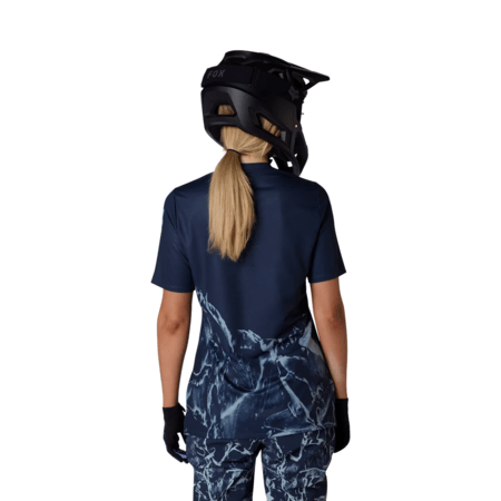 Cyklistický dres Fox Racing W Ranger Ss Jersey Img Print Arctic Blue