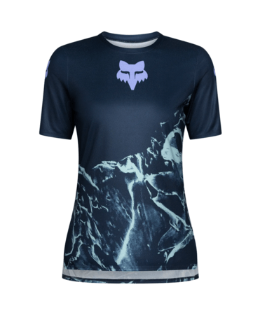 Cyklistický dres Fox Racing W Ranger Ss Jersey Img Print Arctic Blue