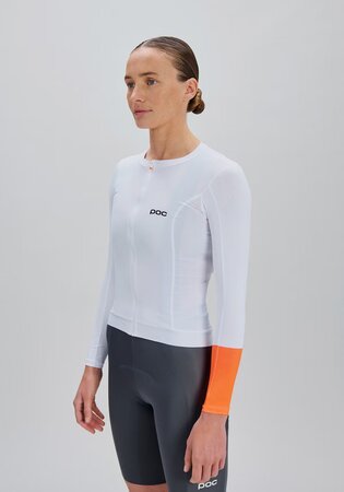 Cyklistický dres POC W's Cadence L/S Jersey Hydrogen White